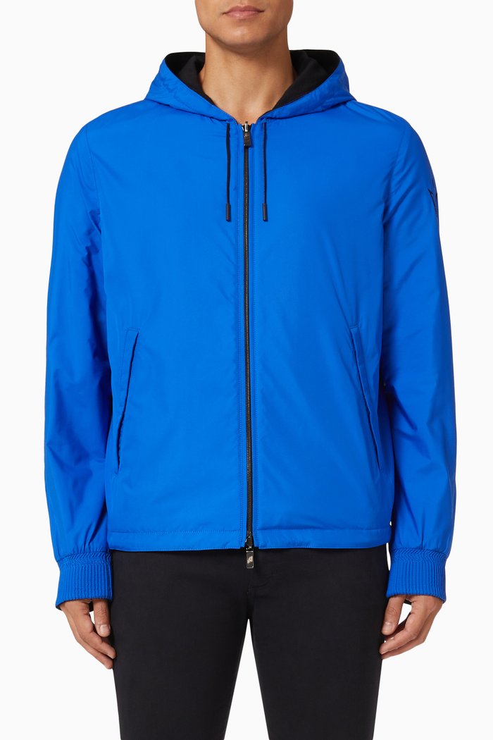 Reversible Breeze Breaker Hooded Jacket, Blue