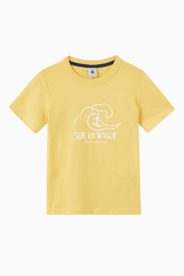 

Short-Sleeved T-Shirt in Cotton, Yellow