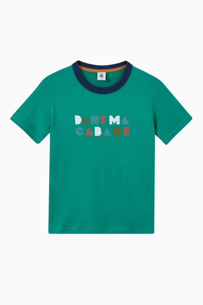

Short-Sleeved T-Shirt in Cotton, Green