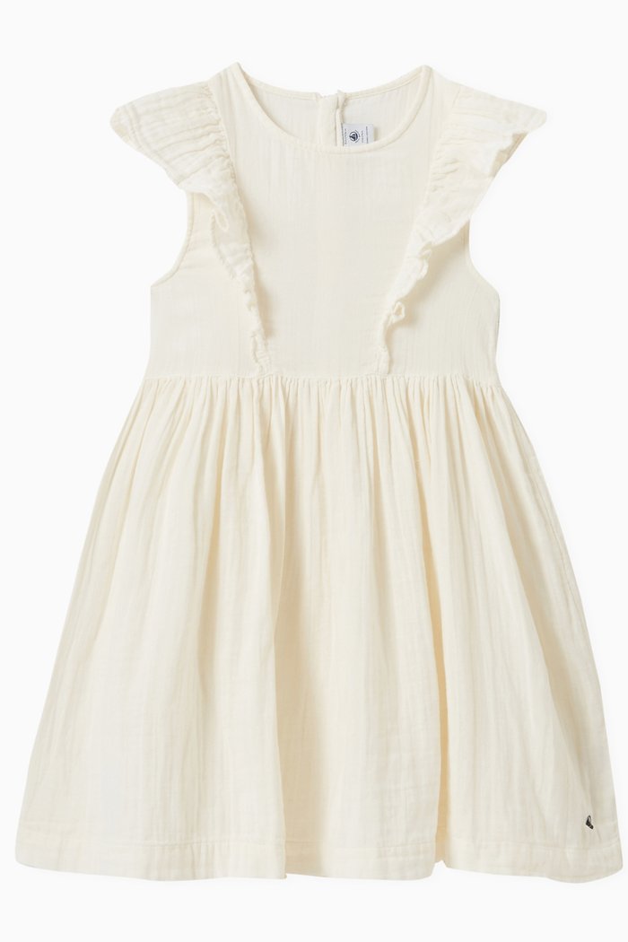 

Gauze Dress in Cotton, White