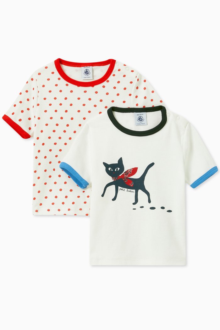 

Short-Sleeved T-Shirt in Cotton, Two-Piece Set, Multicolour