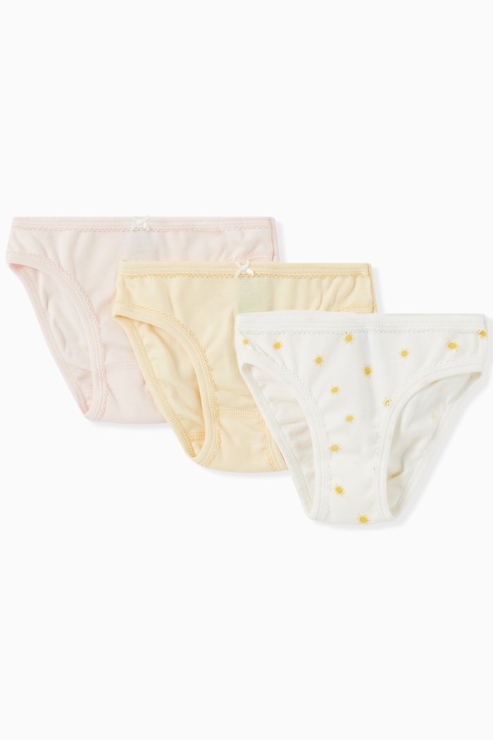 

Sun Print Briefs in Organic Cotton, Set of 3, Multicolour