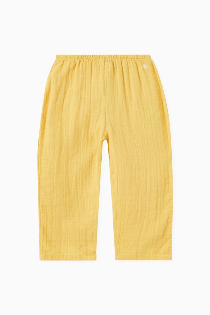 

Gauze Trousers in Cotton, Yellow