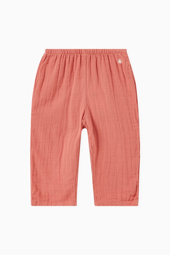 

Gauze Trousers in Cotton, Orange