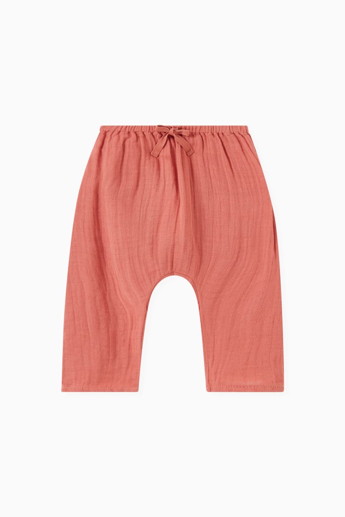 

Gauze Harem Pants in Cotton, Orange