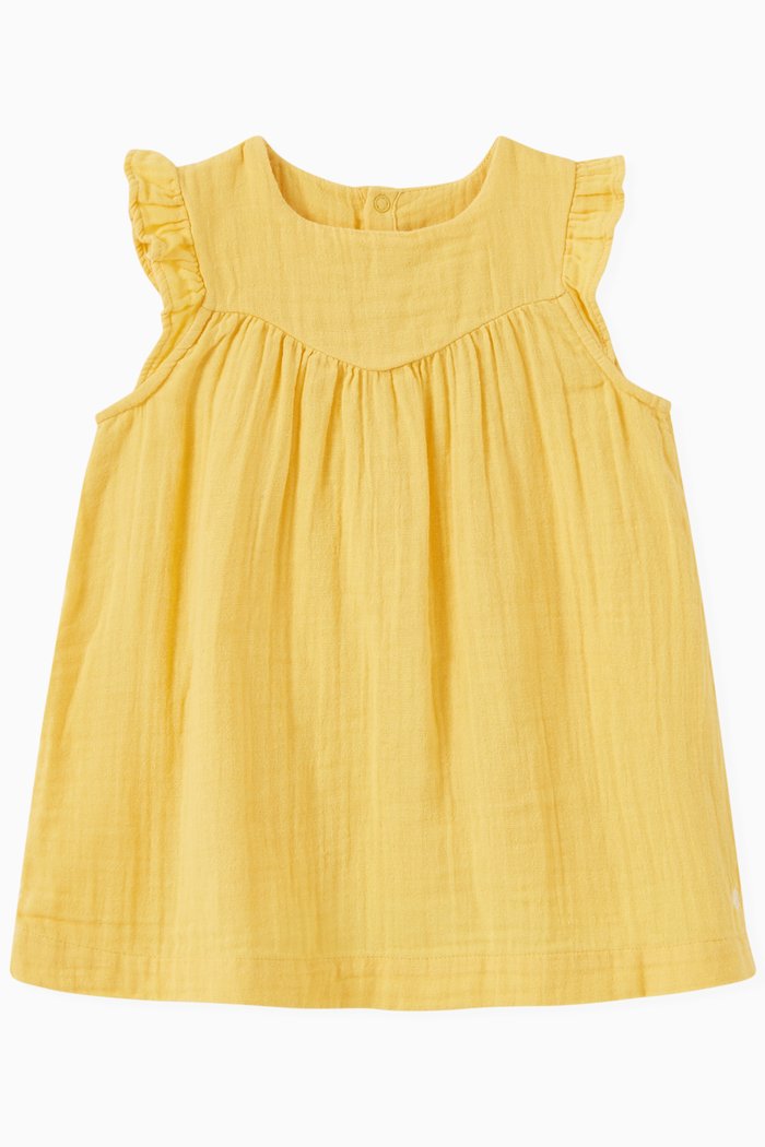 

Ruffle Dress in Cotton, Yellow