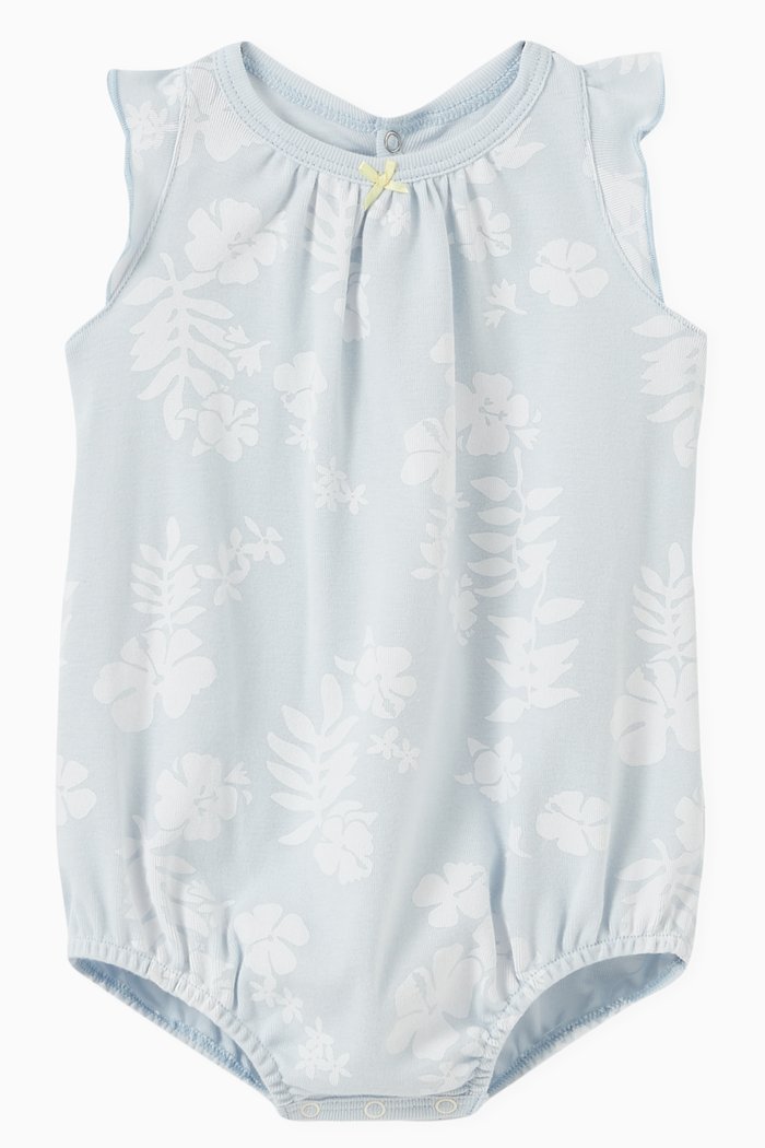 

Hawaii Print Playsuit in Cotton, Blue