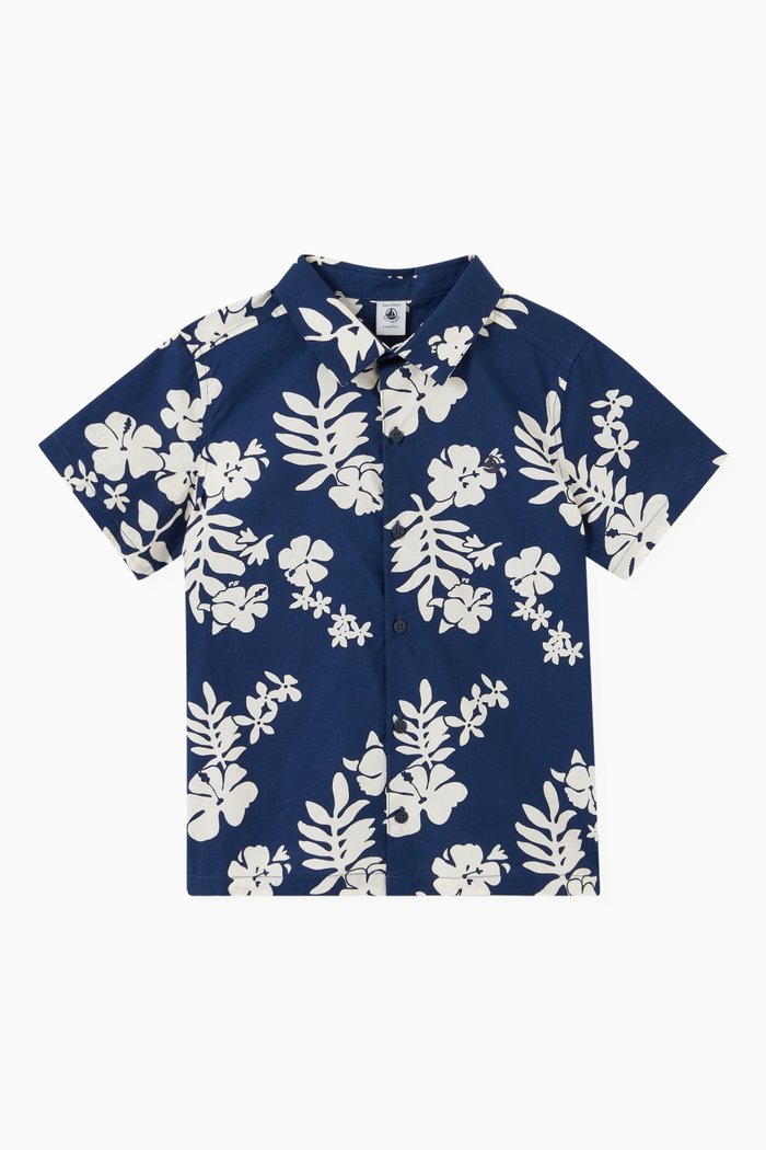 

Floral Print Shirt in Poplin, Multicolour