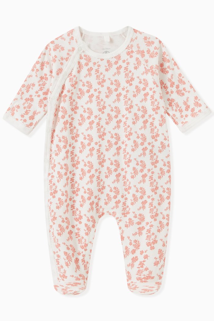 

Tropical Floral Sleepsuit in Organic Cotton, Multicolour