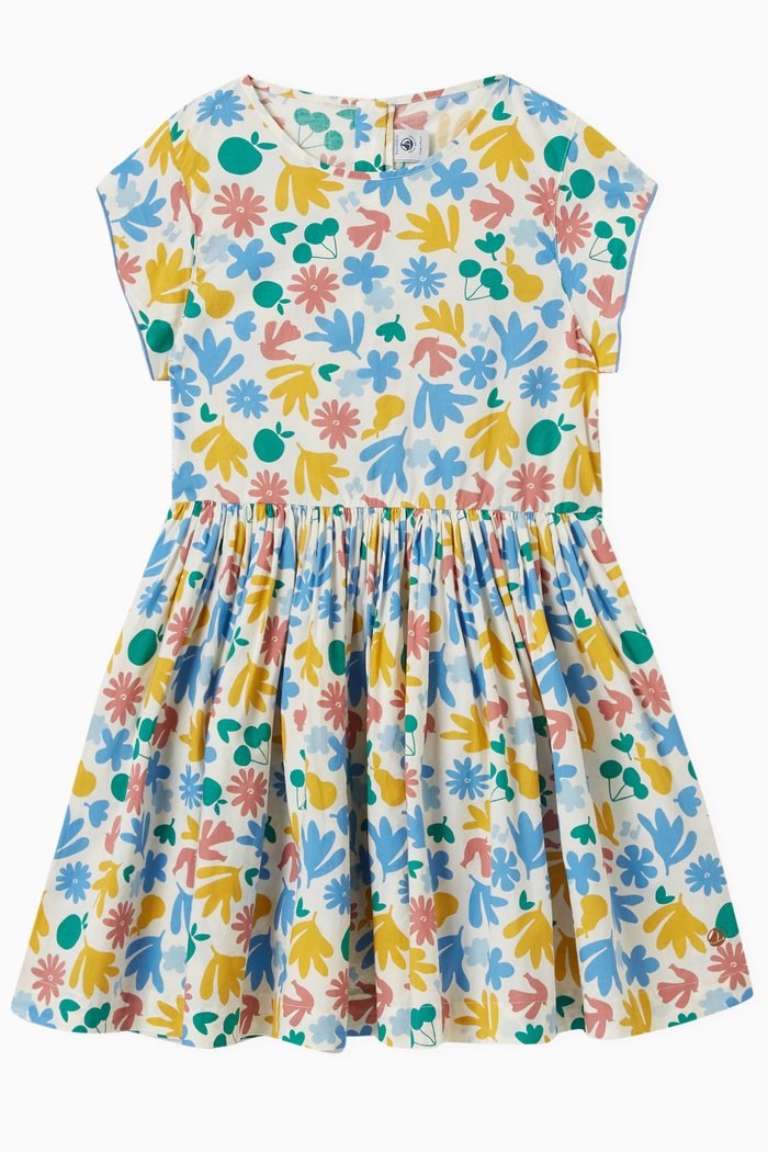 

Floral Print Dress in Poplin, Multicolour