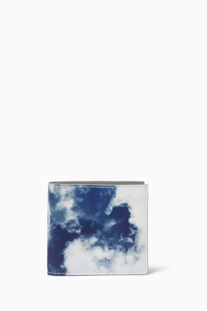 Blue Sky Billfold Wallet in Leather, White