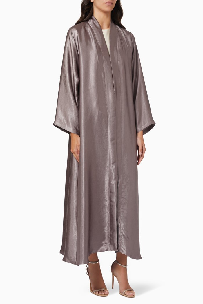 

Shimmer Abaya in Silk Velvet, Rose gold