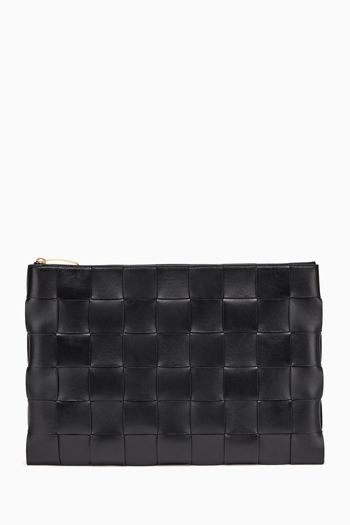 

Pouch in Intrecciato Nappa, Black