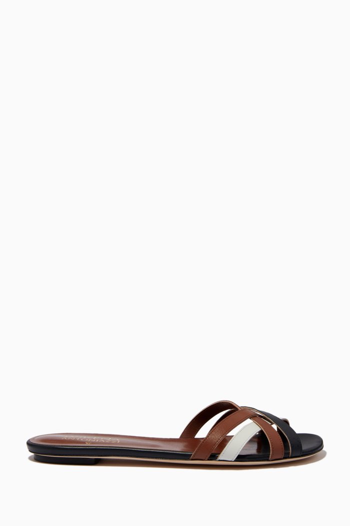 

Multi-strap Sandals in Leather, Multicolour