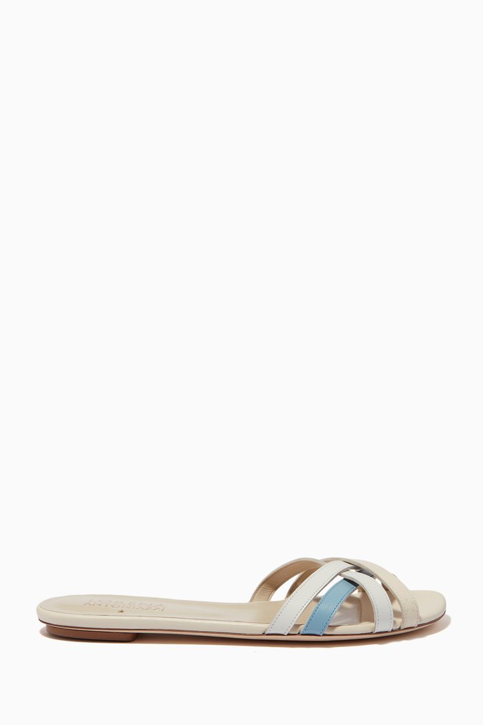 

Multi-strap Sandals in Leather, Neutral