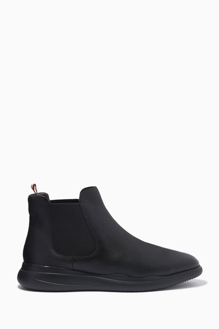 

Lyar Ankle Boots in Leather, Black