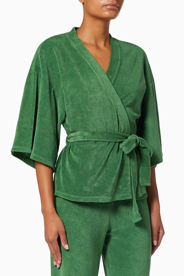 

The Malsori Robe in Beach Terry, Green