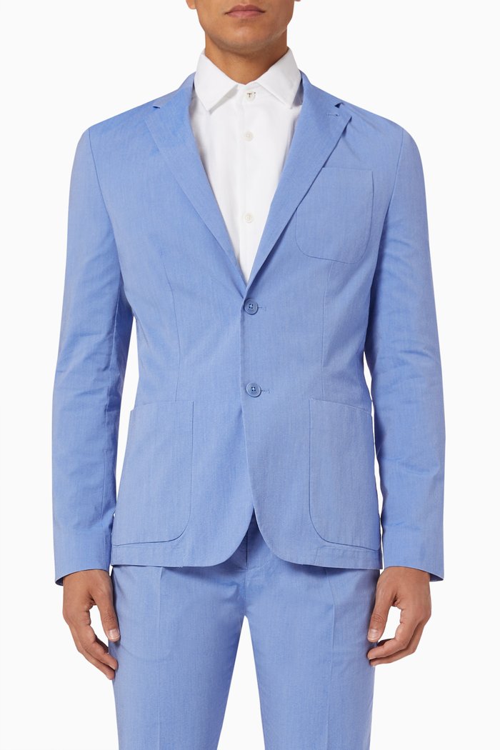 

Paco Blazer in Cotton Blend, Blue