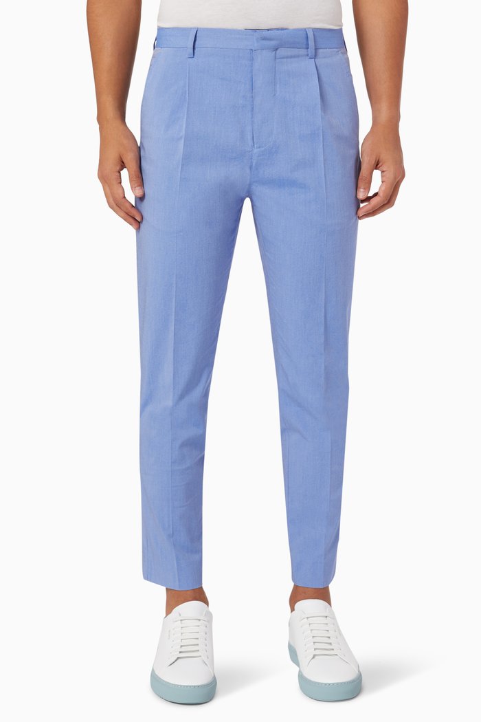 Madron Pants in Cotton Blend, Blue