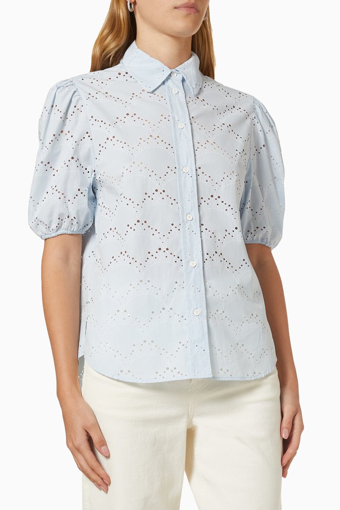 

Caderie Puff Sleeve Top, Blue