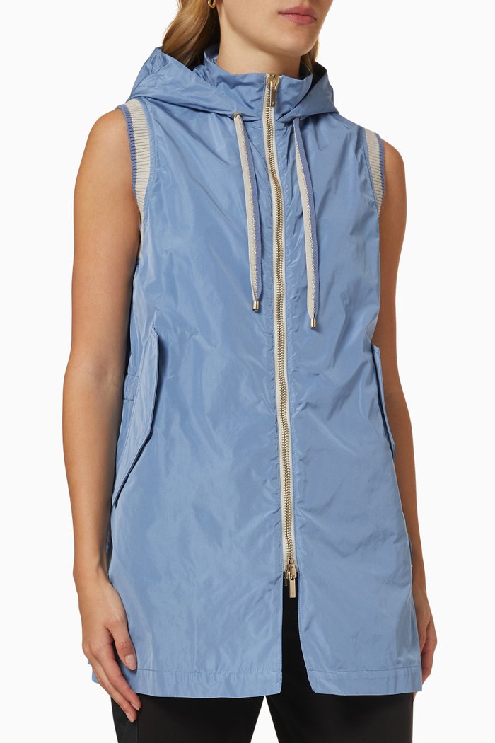 

Hooded Gilet, Blue