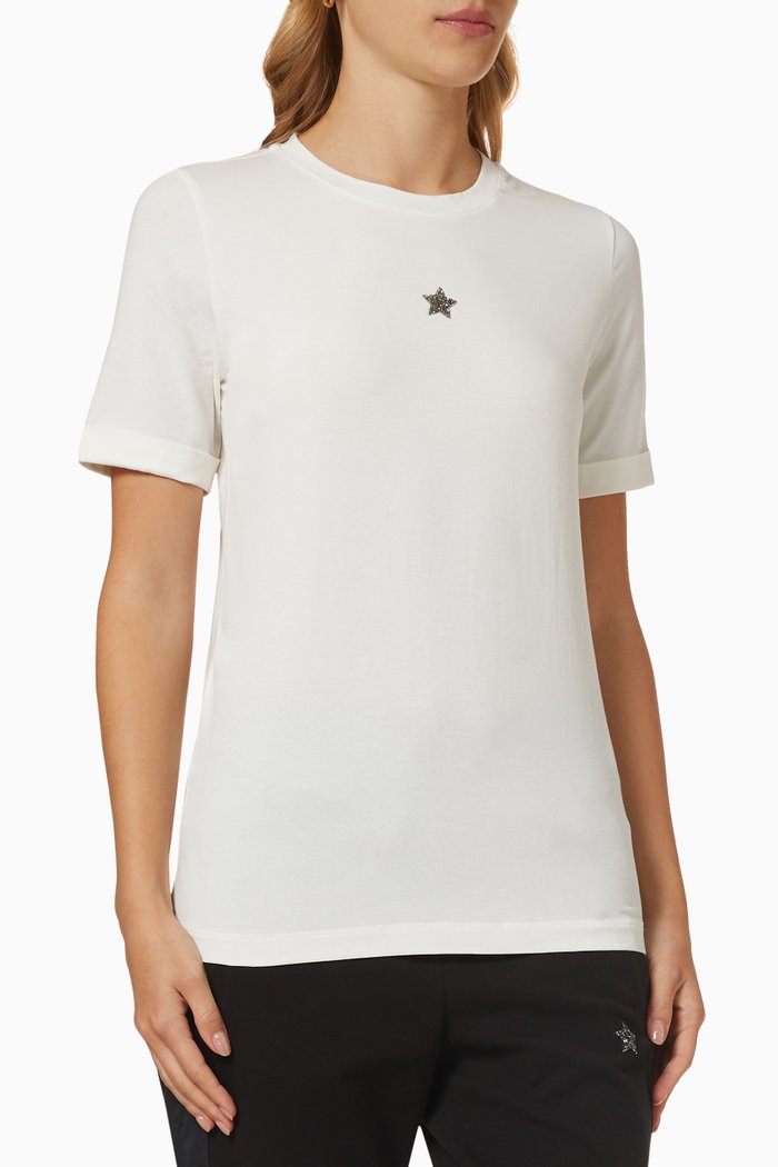 

Star Embellished T-Shirt, White