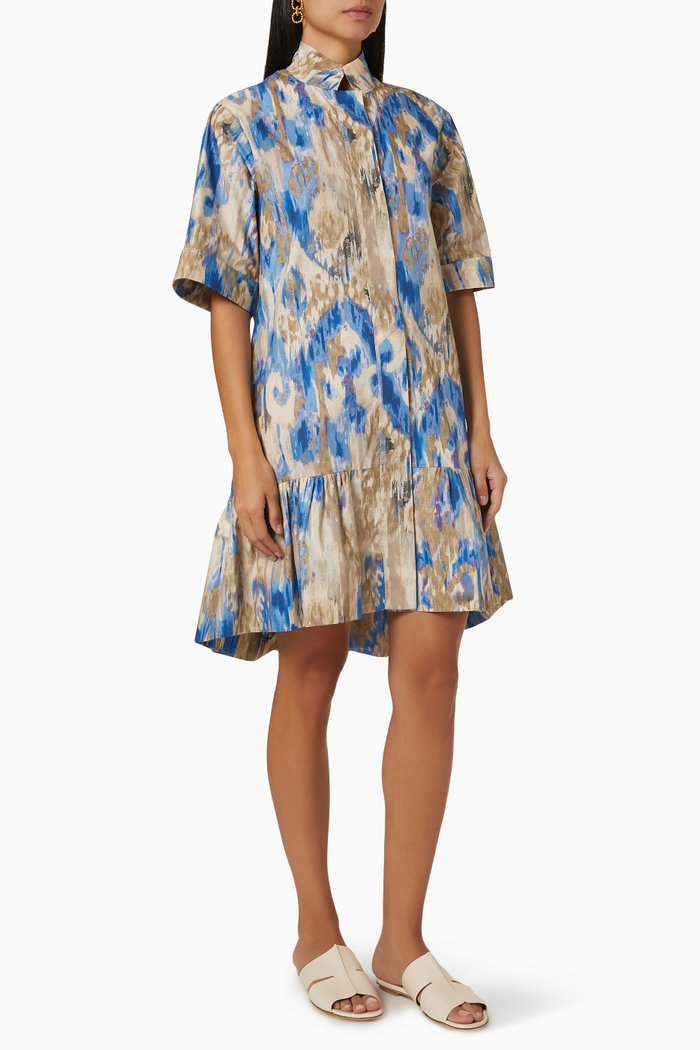 

Shirt Dress in Cotton, Multicolour