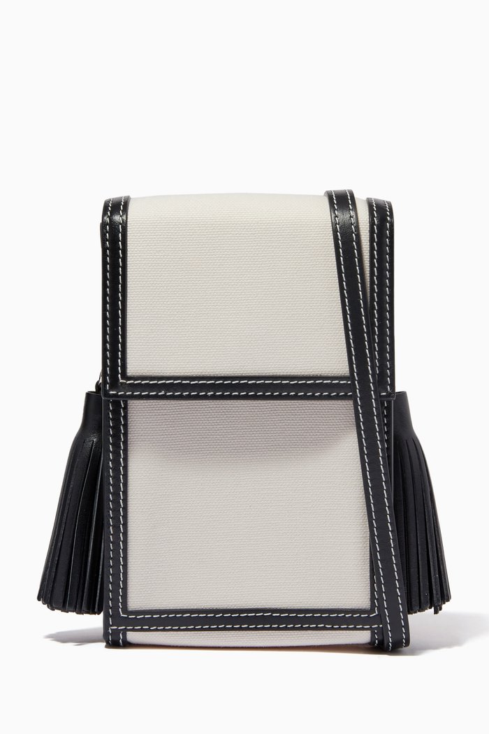 

Cabana Box Bag in Canvas & Napa, Neutral