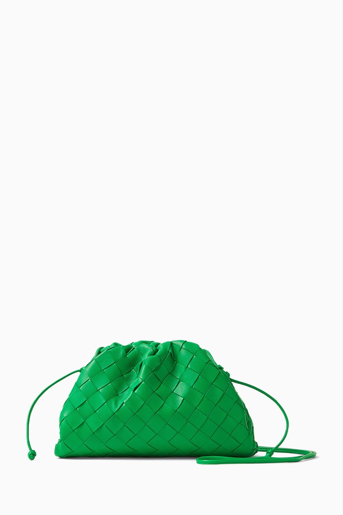 

The Mini Pouch in Intrecciato Nappa, Green