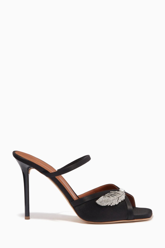 

Fion 100 Mules in Satin, Black