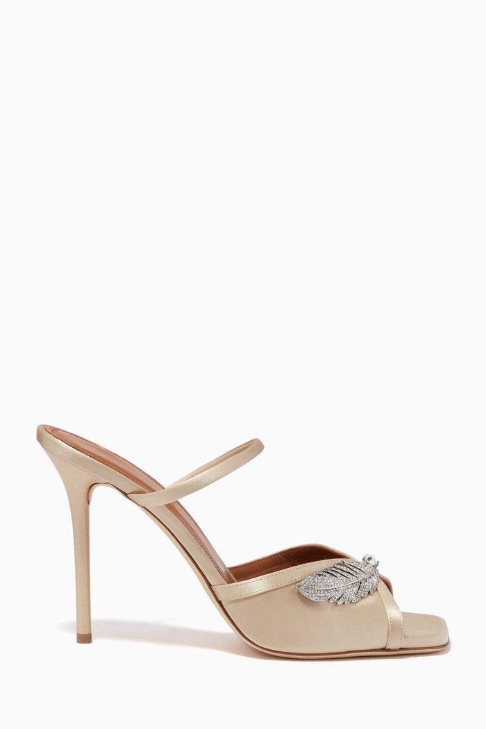

Fion 100 Mules in Satin, Gold