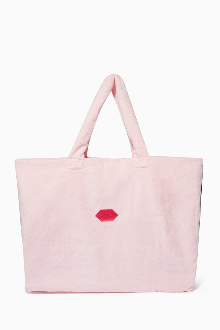 

Logo Diaper Bag in Cotton, Pink