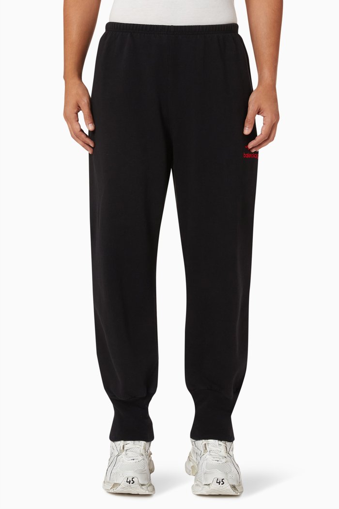 3B Sports Icon Sweatpants in Curly Fleece, Black