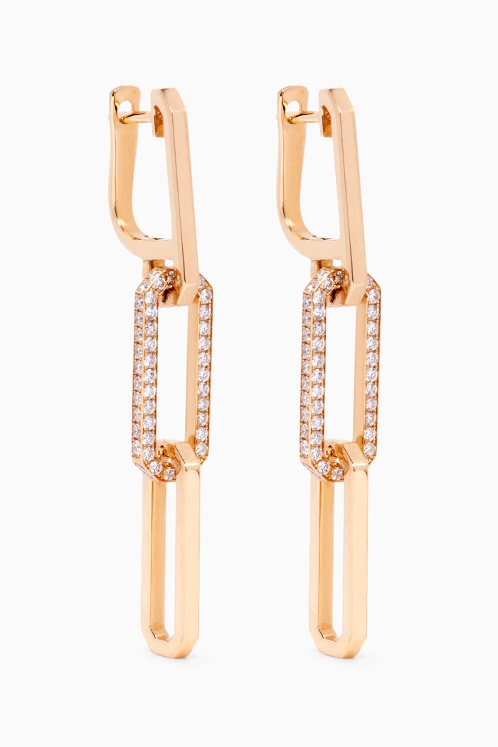 

Ear Curation Hexagon Link Diamond Earrings in 18kt Yellow Gold