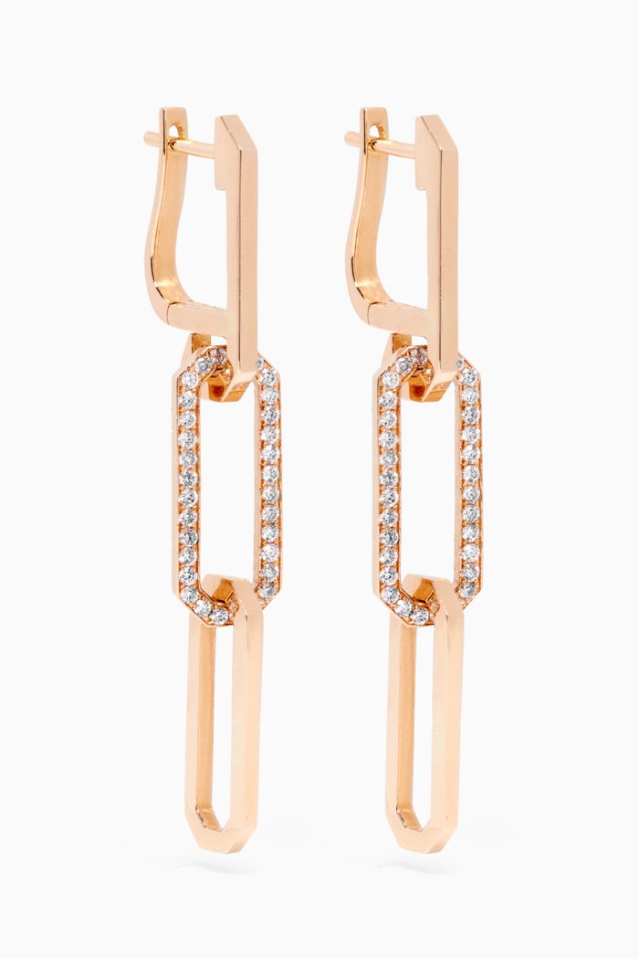 

Ear Curation Hexagon Link Diamond Earrings in 18kt Yellow Gold