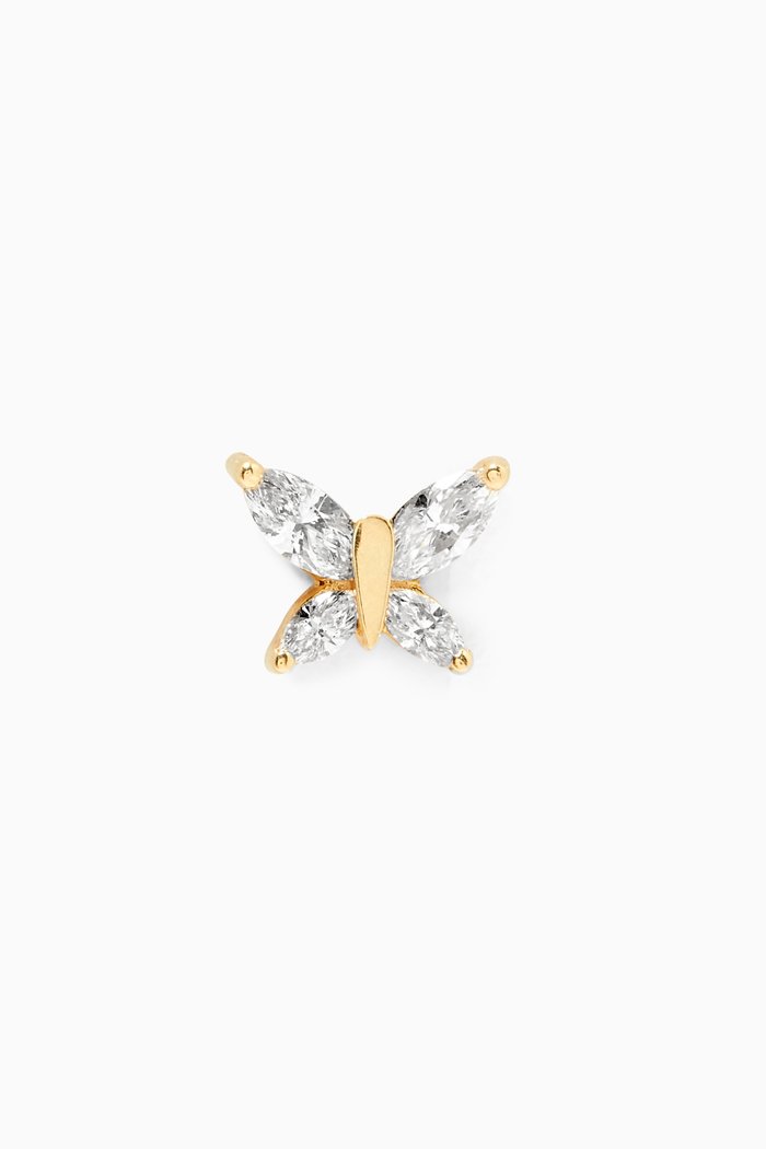 

Butterfly Single Marquis-cut Diamond Earring in 18kt Yellow Gold
