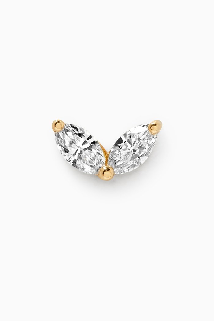 

Single Marquis-cut Diamond Earring in 18kt Yellow Gold