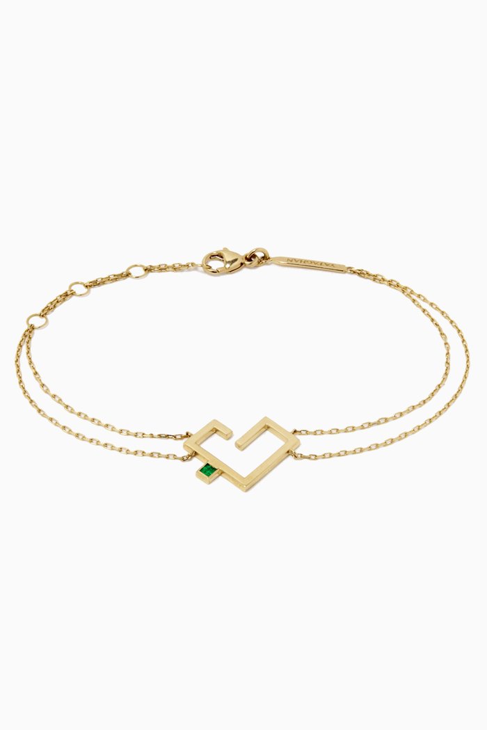 

Medium Hubb Emerald Bracelet in 18kt Yellow Gold