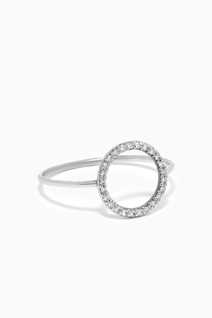 

Aria Circle Diamond Ring in 18kt White Gold