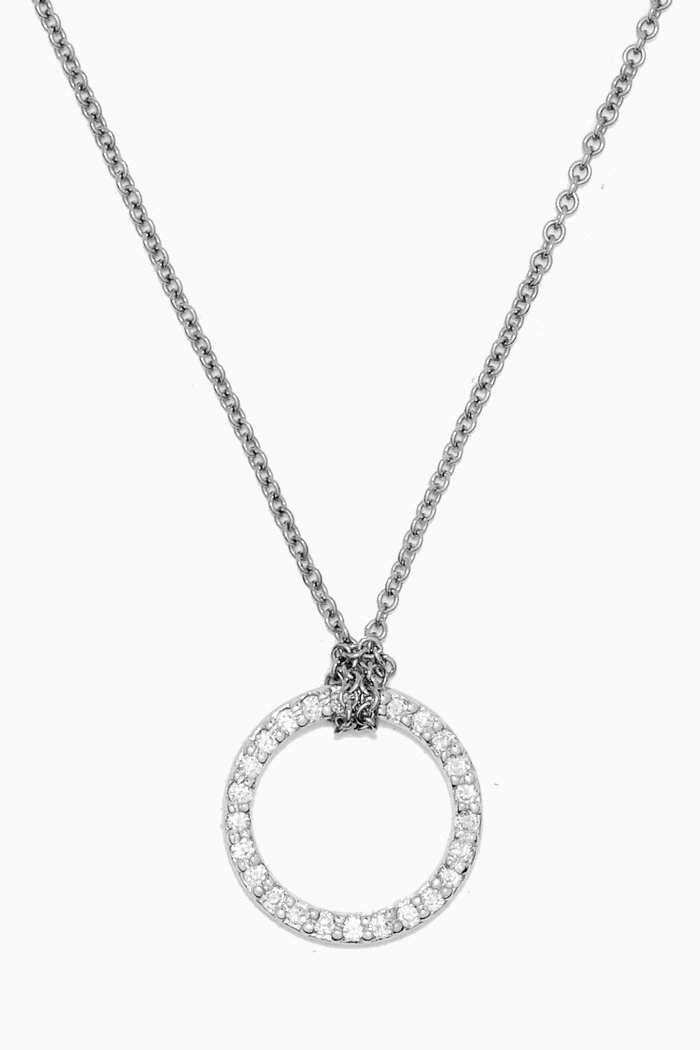 

Aria Circle Diamond Necklace in 18kt White Gold