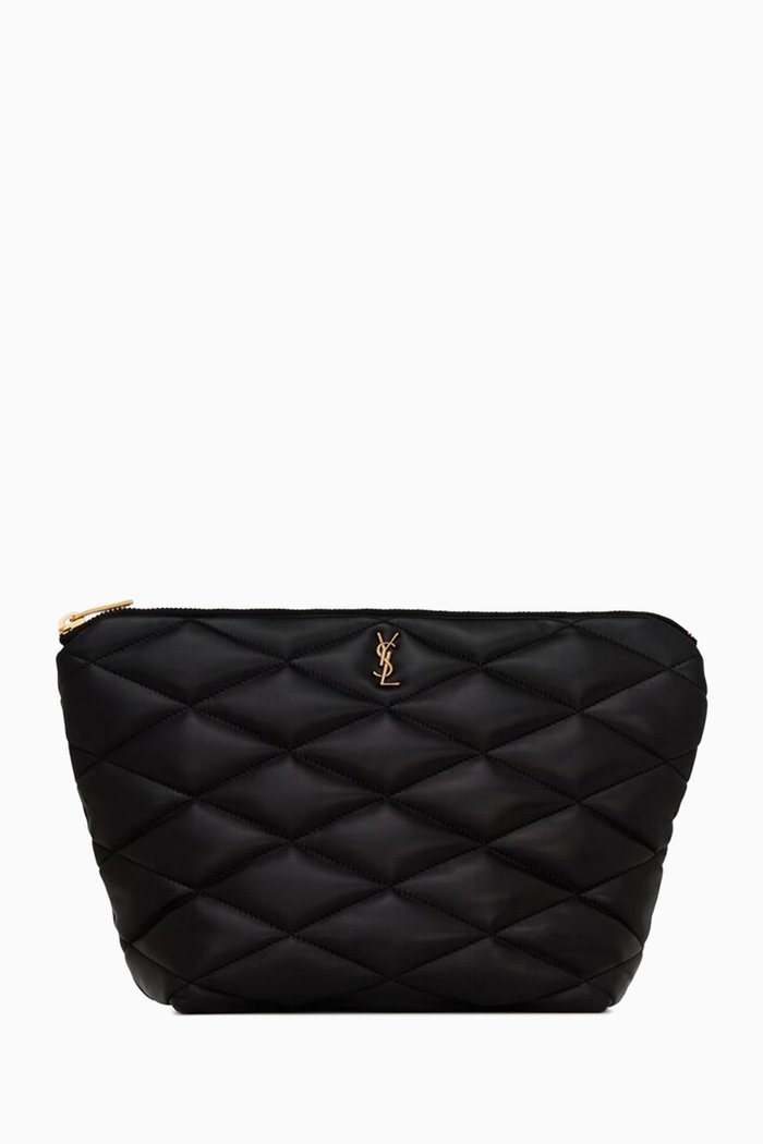 Sade Pouch in Quilted Lambskin, Black