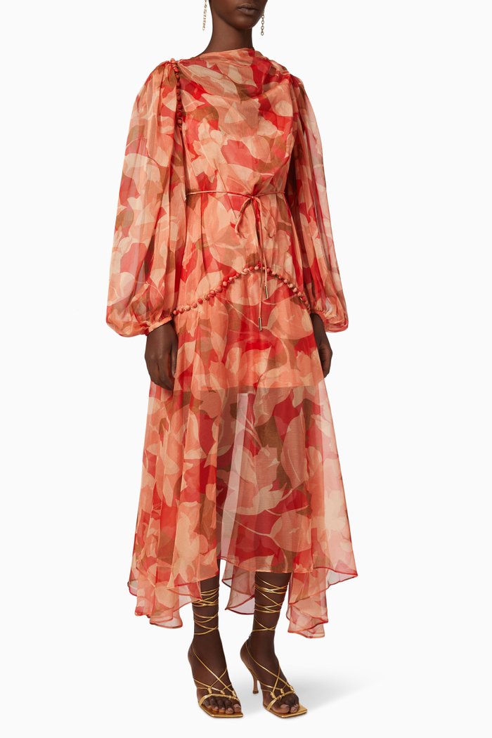 Cedar Belted Dress, Orange