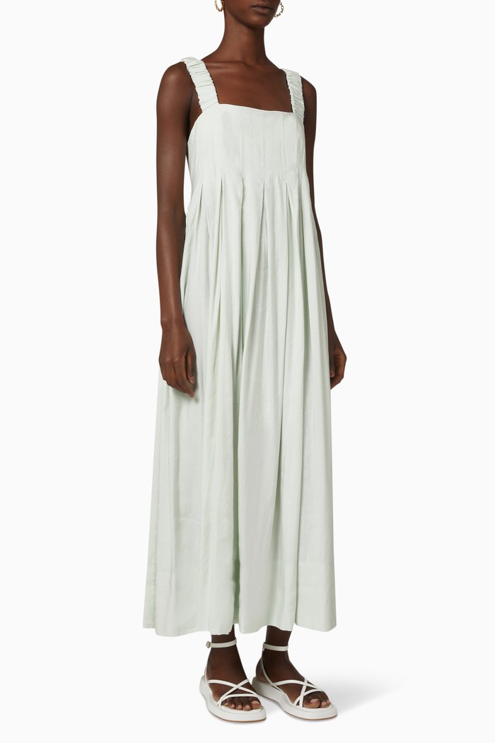 

Exeter Dress in Linen, Green