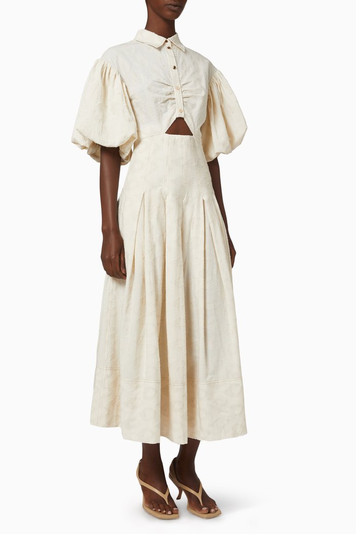 

Grange Dress in Cotton, Neutral