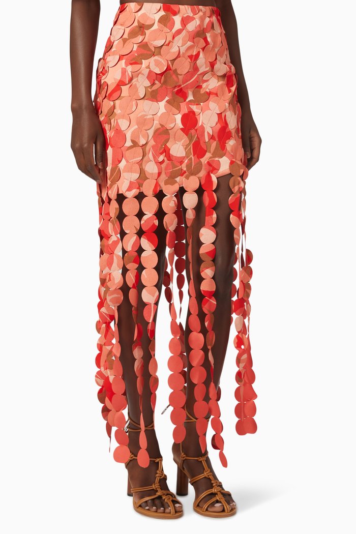 

Miranda Fringe Skirt, Orange