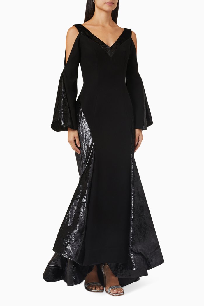 

Angelina Dress in Cady, Black