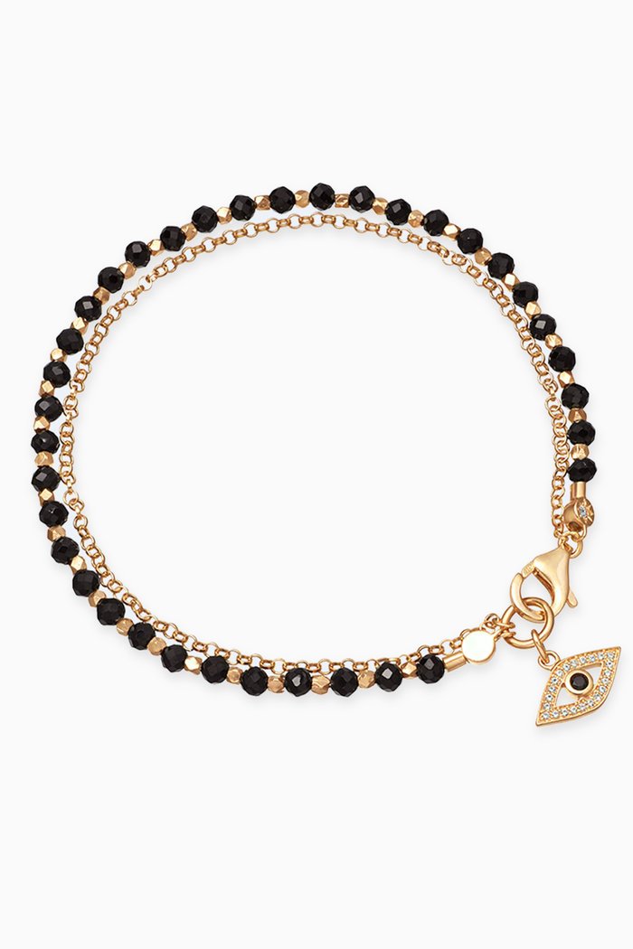 

Biography Spinel Evil Eye Bracelet in 18kt Gold Vermeil
