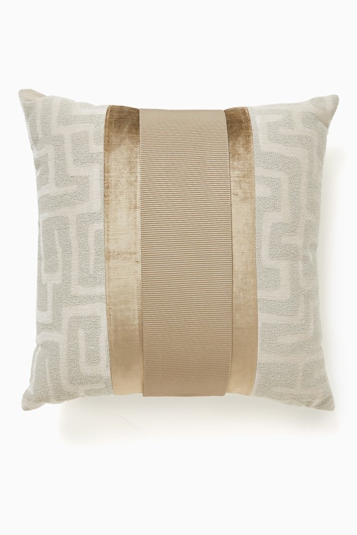 Metallic Boheme Jacquard Cushion, 50 x 50, Multicolour