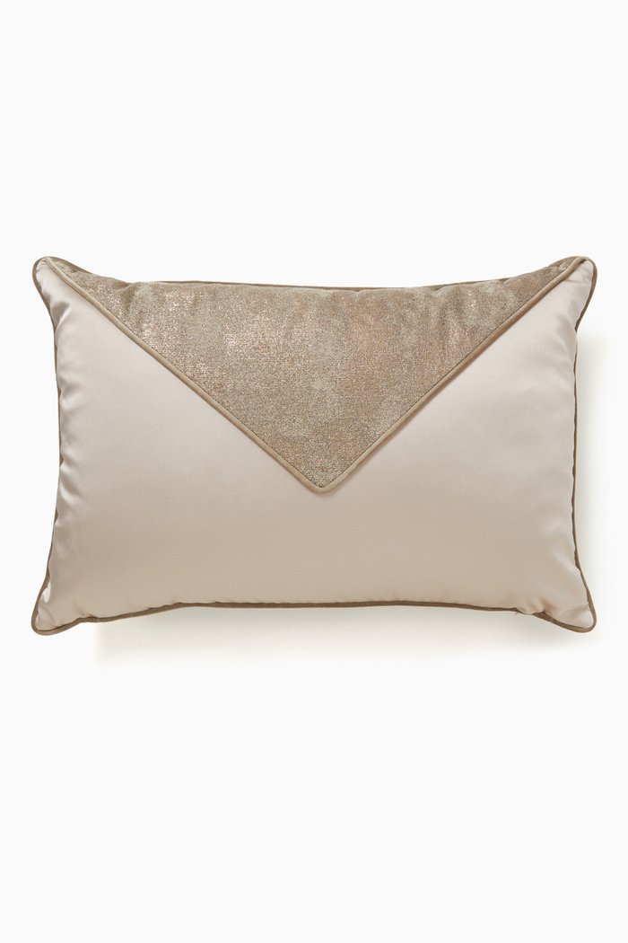 

Suede & Satin Cushion, 60 x 40, Multicolour