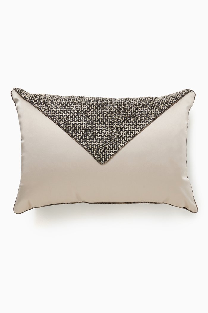 

Tweed & Satin Cushion, 60 x 40, Multicolour